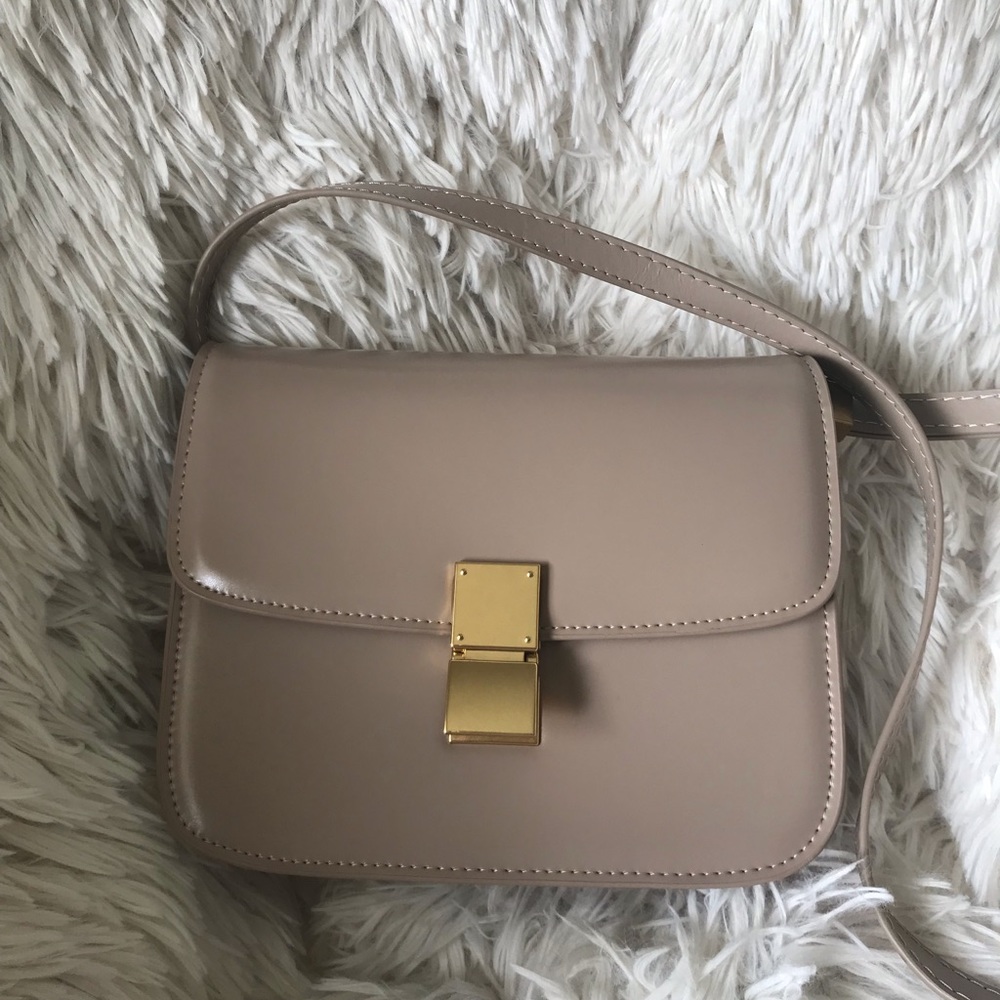 Box Shoulder Crossbody Bag Faux Leather